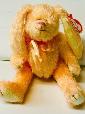 Ty Attic Treasure Plush Bunny Rabbit Camelia Peach Stuffed Animal Vintage